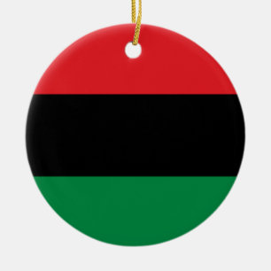 Pan African UNIA Flag Ceramic Tree Decoration