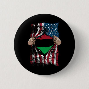 Pan African Unia Flag Loyal Afro-americans Usa Gif 6 Cm Round Badge
