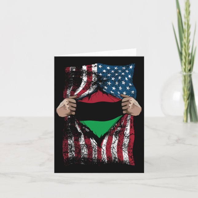 Pan African Unia Flag Loyal Afro-americans Usa Gif Card (Front)