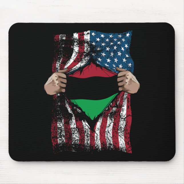 Pan African Unia Flag Loyal Afro-americans Usa Gif Mouse Mat (Front)