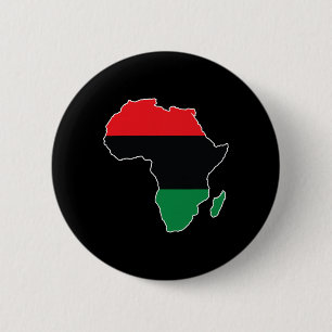 Pan African Unia Flag Map Continent Black History 6 Cm Round Badge
