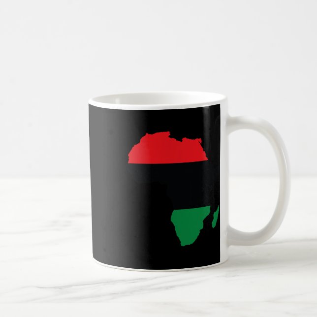 Pan African Unia Flag Map Continent Black History  Coffee Mug (Right)
