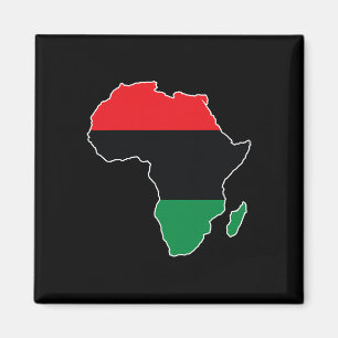 Pan African Unia Flag Map Continent Black History  Magnet
