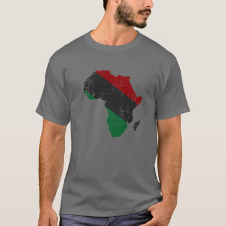 Pan African UNIA Flag Map Continent Black History T-Shirt