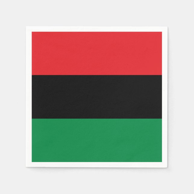 Pan African UNIA Flag Napkin (Front)