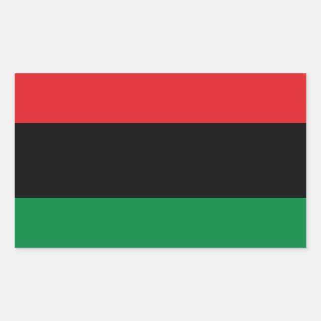 Pan African UNIA Flag Rectangular Sticker (Front)