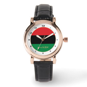 Pan African, Unia Flag Symbol trendy fashion watch