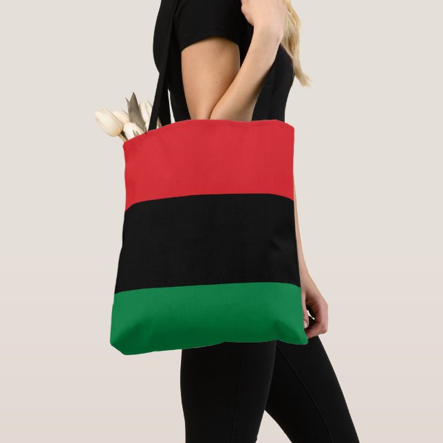 Pan African UNIA Flag Tote Bag (Close Up)