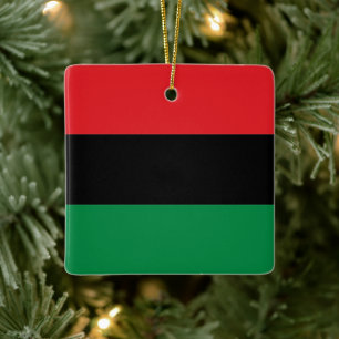Pan-African UNIA Kwanzaa flag Ceramic Ornament