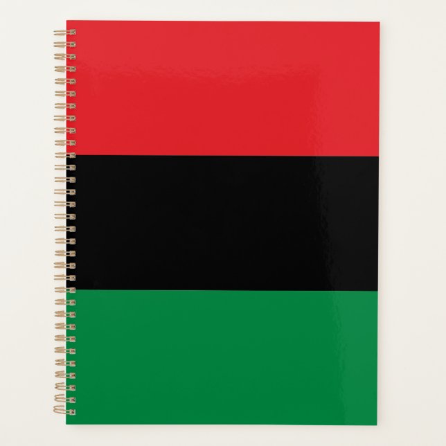 Pan African UNIA Kwanzaa flag modern Planner (Front)