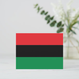 Pan-African UNIA Kwanzaa flag simple modern Holiday Postcard