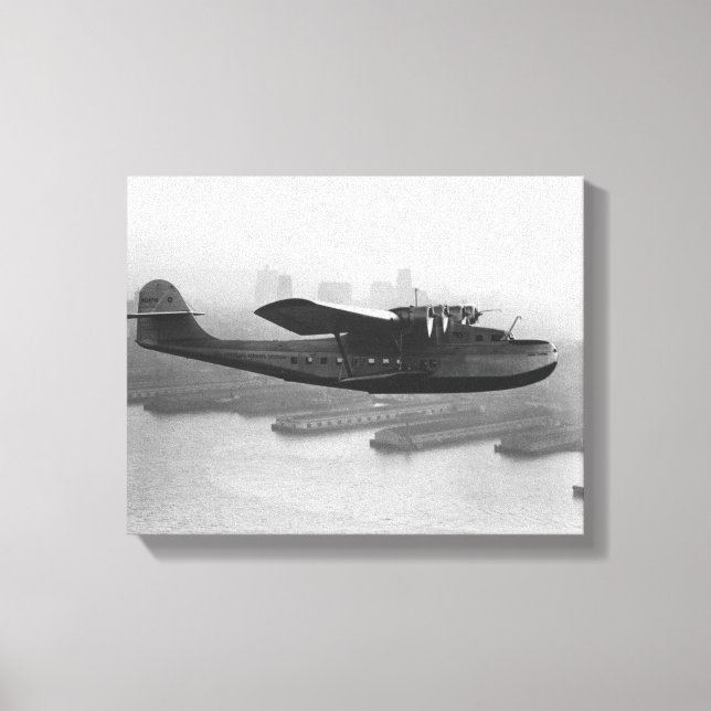 Pan American China Clipper and San Francisco Canvas Print (Front)
