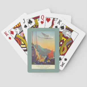 Pan-American Clipper Flying Over China Playing Cards