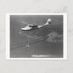 Pan American Philippine Martin Clipper over Postcard