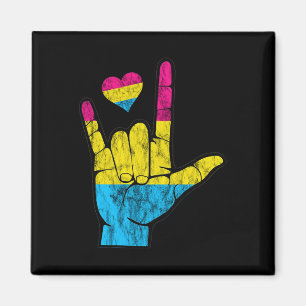 Pan Asl Pride Panual Hearing Loss Deaf Awareness M Magnet