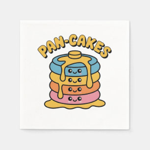 Pan-Cakes Funny Pansexual LGBTQ Funny Pride Month Napkin
