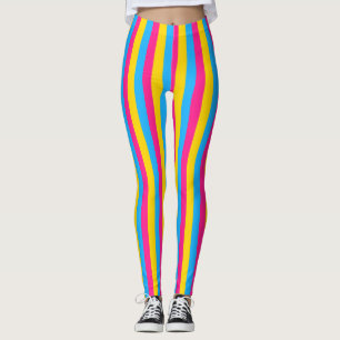Pan Color Stripes   Pansexual Pride Leggings