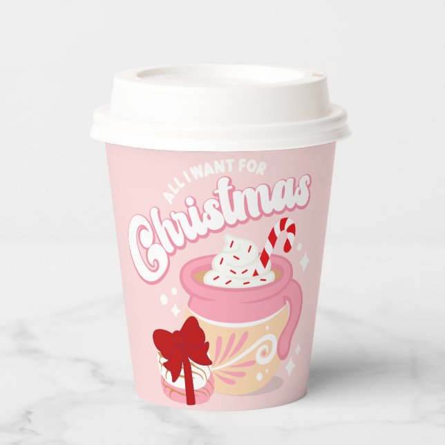 Pan Dulce y Cafecito Mexican Christmas Paper Cups (Front)