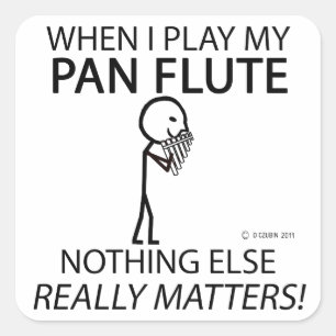 Pan Flute Nothing Else Matters Square Sticker