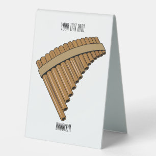Pan flute / panpipes cartoon illustration