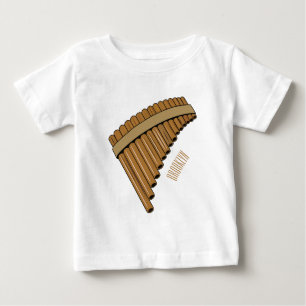 Pan flute / panpipes cartoon illustration  baby T-Shirt