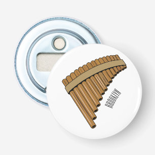 Pan flute / panpipes cartoon illustration bottle opener