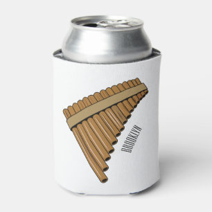 Pan flute / panpipes cartoon illustration can cooler