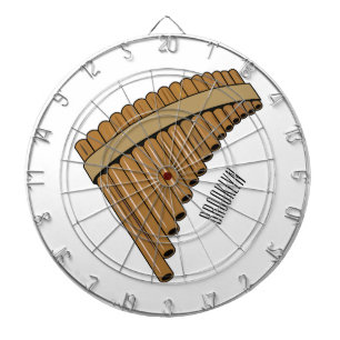 Pan flute / panpipes cartoon illustration dartboard