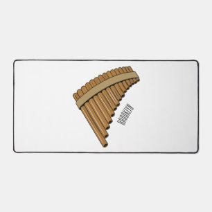 Pan flute / panpipes cartoon illustration  desk mat