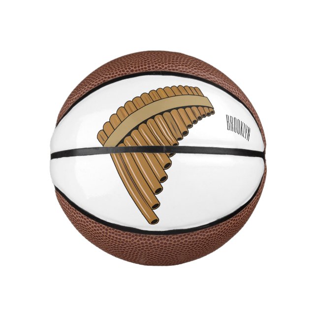 Pan flute / panpipes cartoon illustration  mini basketball (Front)