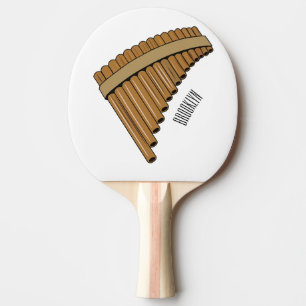 Pan flute / panpipes cartoon illustration ping pong paddle