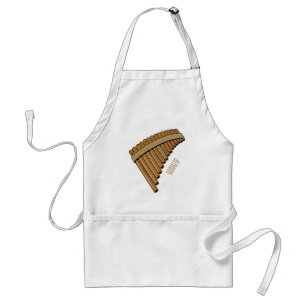 Pan flute / panpipes cartoon illustration  standard apron