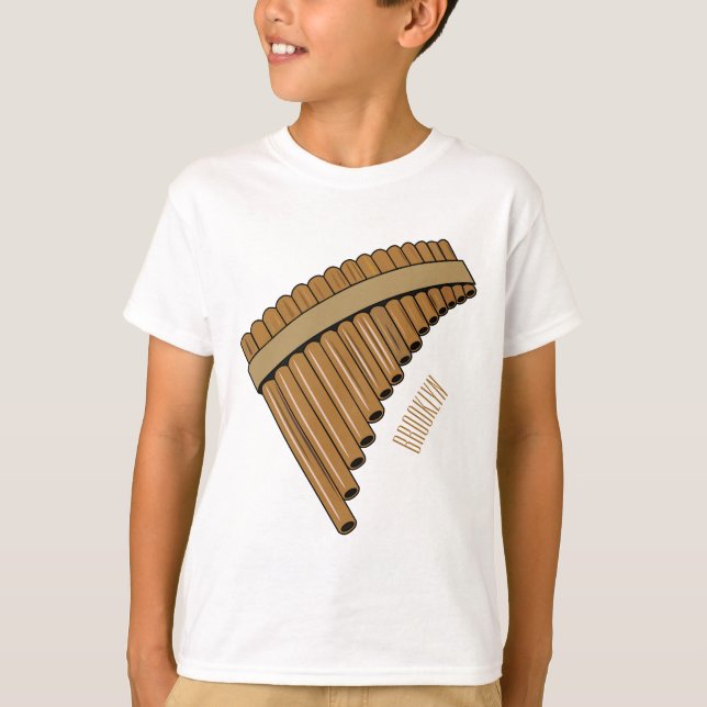 Pan flute / panpipes cartoon illustration  T-Shirt (Front)