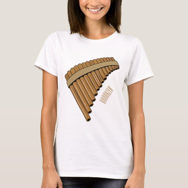 Pan flute / panpipes cartoon illustration  T-Shirt (Front)