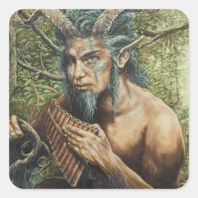 Pan-god of the woods/wild - Wind in the Willows Square Sticker (Front)