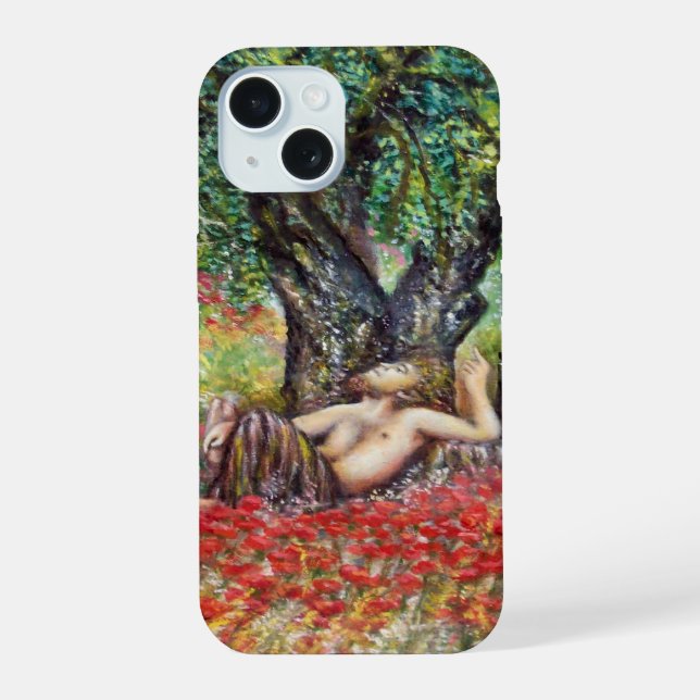 PAN, OLIVE TREE AND POPPY FIELDS iPhone 15 CASE (Back)