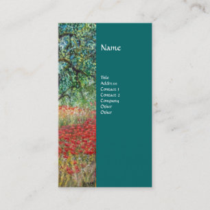 PAN,OLIVE TREE AND POPPY FIELDS monogram Business Card