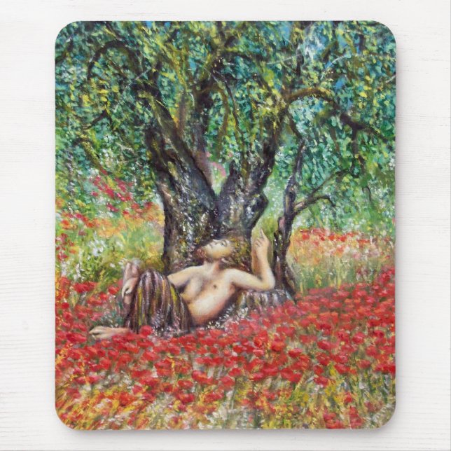 PAN, OLIVE TREE AND POPPY FIELDS MOUSE MAT (Front)