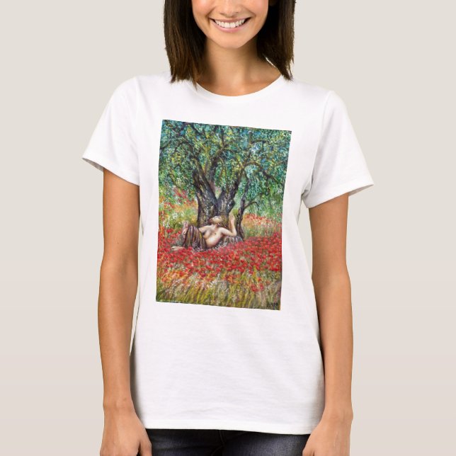 PAN, OLIVE TREE AND POPPY FIELDS T-Shirt (Front)