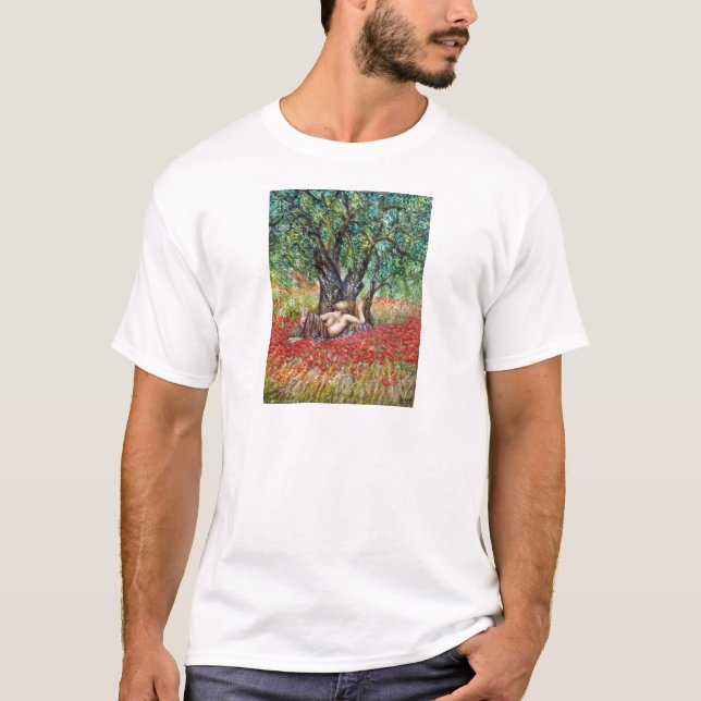 PAN, OLIVE TREE AND POPPY FIELDS T-Shirt (Front)