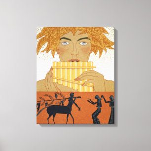 Pan Piper, illustration from 'Les Mythes' by Paul Canvas Print