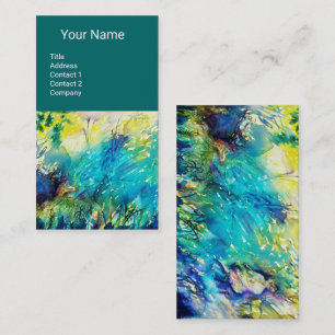 PAN PLAYING FLUTE AND DEER IN GREEN WOODLAND BUSINESS CARD