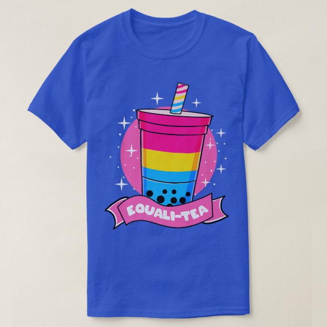 Pan Pride Bubble Tea Pansexual  1463 T-Shirt (Design Front)