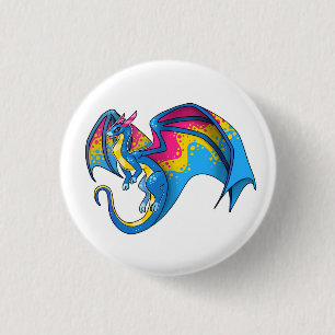 Pan Pride Dragon 3 Cm Round Badge