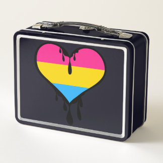 Pan Pride Dripping Heart Metal Lunch Box
