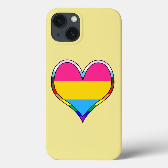 Pan Pride Heart Case-Mate iPhone Case (Back)