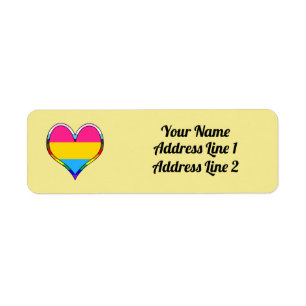 Pan Pride Heart Label