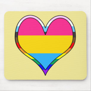 Pan Pride Heart Mouse Mat