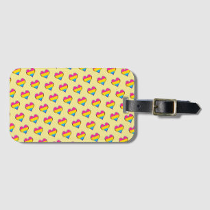 Pan Pride Heart Pattern Luggage Tag