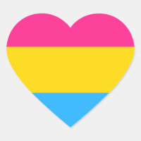 Pan Pride Heart Sticker